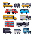 bus public transport tour or city vehicle vector image