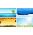 four view of different seasons vector image vector image