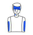 sad white man emotion of sorrow melancholy vector image