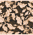 vintage garden seamless pattern branch coffee vector image