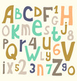 alphabet hand drawn letters vector image