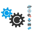 cogs rotation icon with free bonus vector image vector image