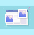 photo album online with digital picture gallery vector image