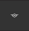 r initial letter wing logo template design vector image vector image