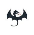 dragon icon with spread wings vector image