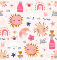 seamless modern childish pattern high detailed vector image vector image