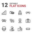 12 help icons vector image vector image