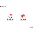abstract rooster logo vector image