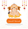 banner design of happy ganesh chaturthi vector image vector image