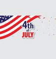 happy 4th july holiday banner usa independence vector image