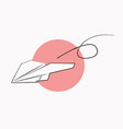 paper airplane vector image