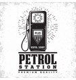 vintage filling station emblem design vector image