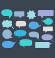 blue speech bubbles vector image vector image