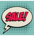 sale comic book bubble text retro style vector image