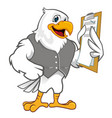 eagle mascot cartoon vector image