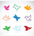 group of bird design on white background bird vector image vector image