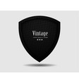 metal shield with dark black geometric grid vector image vector image