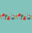 musical instrument icons seamless pattern vector image vector image