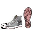 skull shoe vector image