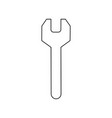 outline wrench icon service button spanner symbol vector image
