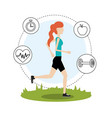woman healthy lifestyle to do exercise vector image