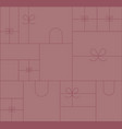 art deco present box composition linear coral vector image vector image