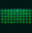 crosshair gun sight icons bullseye black vector image vector image