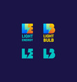 electric logo with lightning and energy vector image vector image
