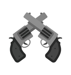 Two Guns Royalty Free Vector Image Vectorstock