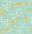 botanic seamless pattern with grey and yellow vector image