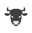 cow head silhouette isolated on white background vector image
