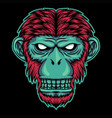 monkey head vector image vector image