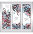 set of decorative flower template banner card web vector image vector image