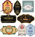 vintage labels collection vector image vector image