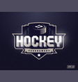 modern professional hockey logo for sport team vector image vector image