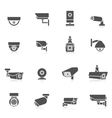 security camera icons vector image