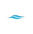 natural water wave logo vector image