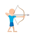 archer cartoon icon vector image