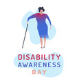international disability day portrait poster vector image
