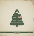 retro christmas greeting card vector image vector image