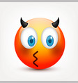 smiley with blue eyesemoticon set yellow face vector image