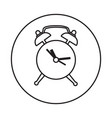 table clock icon outline clock icon vector image vector image