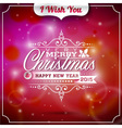 christmas with typographic design vector image