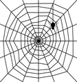 cobweb with spider silhouette vector image