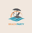 emblem of summer vacation vector image vector image