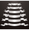isolated metallic ribbons set vector image vector image