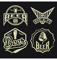 set of beer vintage labels vector image