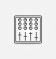 sound mixer concept music icon in thin line vector image