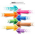 template infographic arrows 8 options steps vector image
