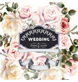 cute roses in vintage style for design vector image